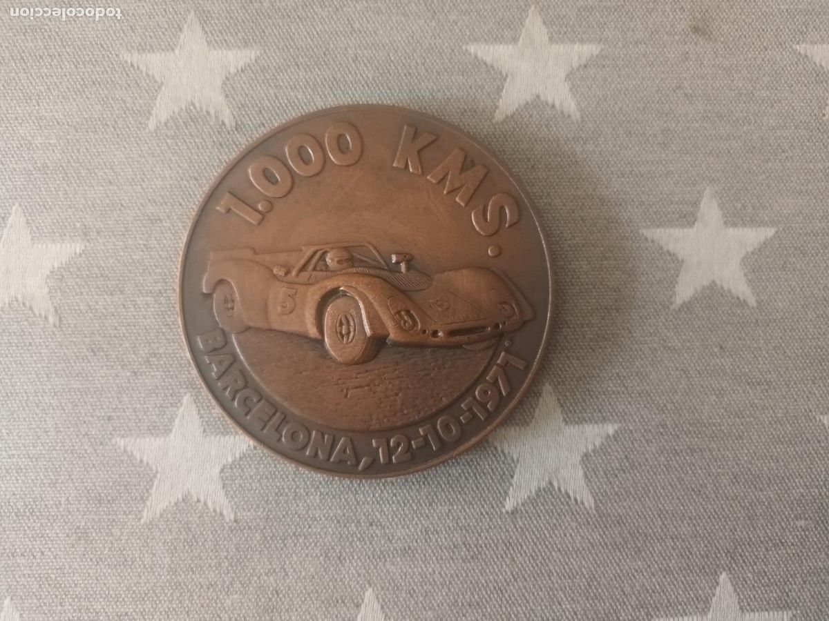 Voitures et Motocyclettes: Antigua medalla 12-10-1971 CLUB 600 BARCELONA - SEAT 600 - 1000 km RALLYE