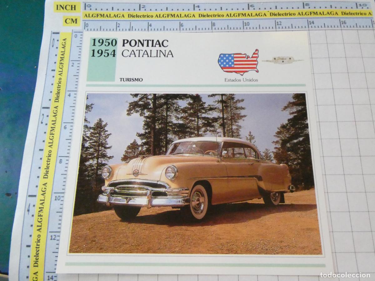 Autos und Motorr&auml;der: TARJETA FICHA T&Eacute;CNICA COCHES COLECCI&Oacute;N PLANETA AGOSTINI ESTADOS UNIDOS. 1950 PONTIAC CATALINA 1462