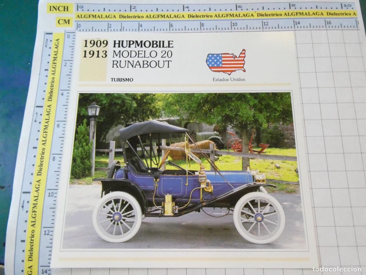 Autos und Motorr&auml;der: TARJETA FICHA T&Eacute;CNICA COCHES COLECCI&Oacute;N PLANETA AGOSTINI ESTADOS UNIDOS. 1909 HUPMOBILE 20 1463