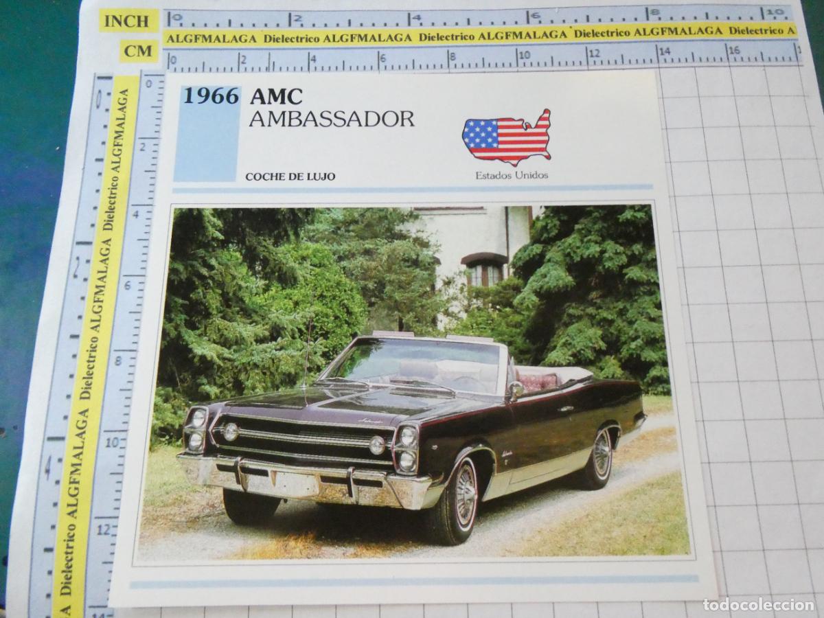 Voitures et Motocyclettes: TARJETA FICHA T&Eacute;CNICA COCHES COLECCI&Oacute;N PLANETA AGOSTINI ESTADOS UNIDOS. 1966 AMC AMBASSADOR 1465