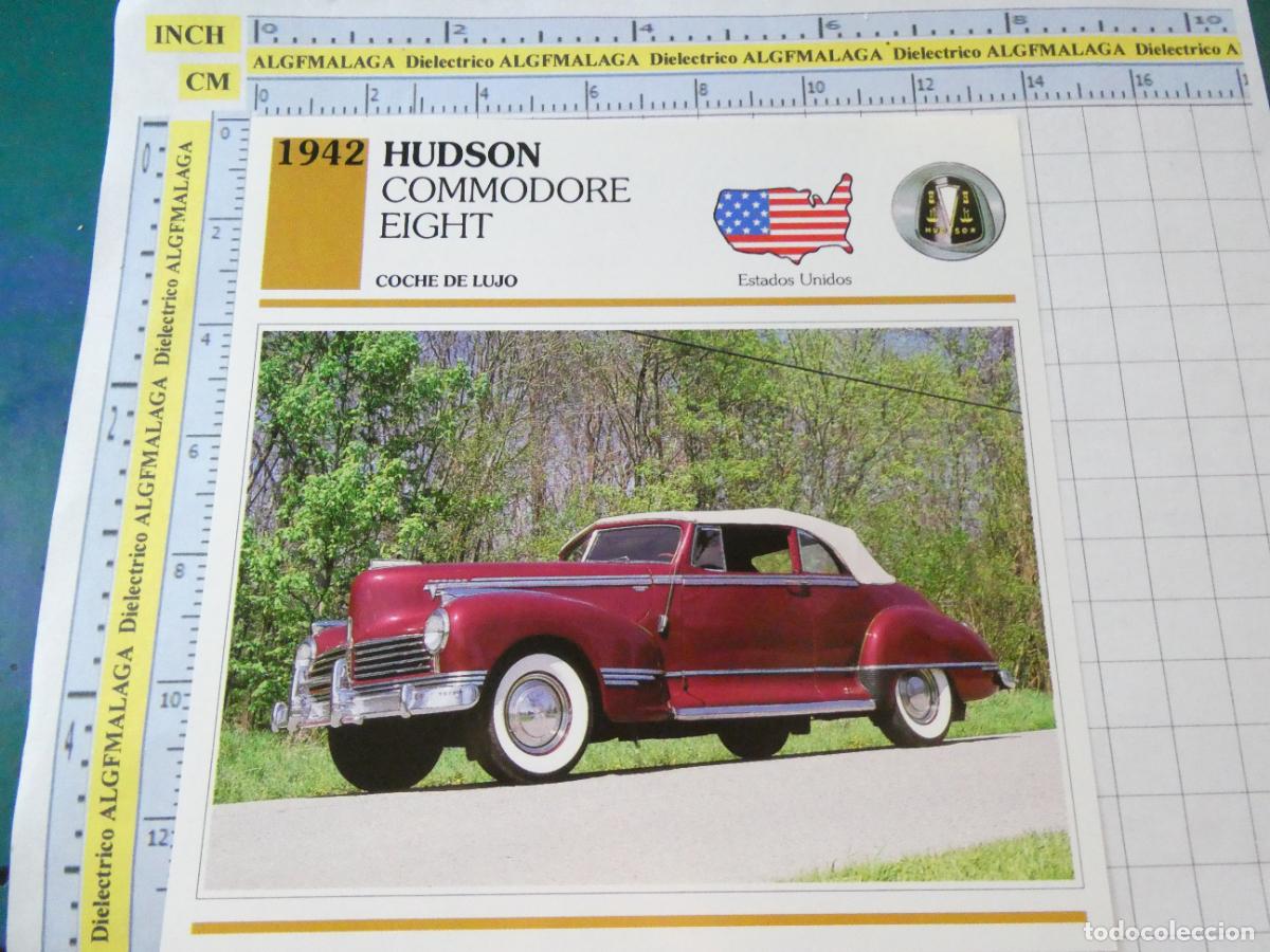 Voitures et Motocyclettes: TARJETA FICHA T&Eacute;CNICA COCHES COLECCI&Oacute;N PLANETA AGOSTINI ESTADOS UNIDOS. 1942 HUDSON COMMODORE 1466