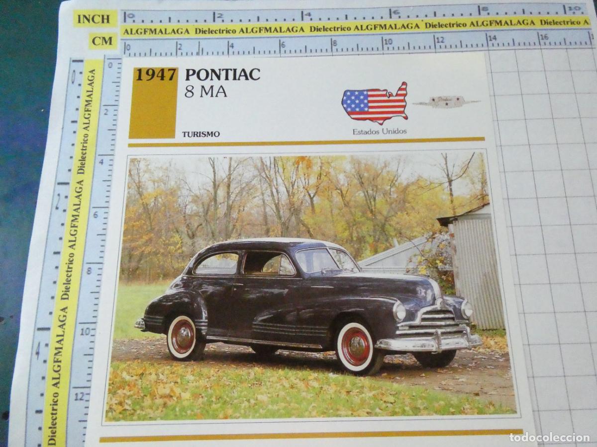 Voitures et Motocyclettes: TARJETA FICHA T&Eacute;CNICA COCHES COLECCI&Oacute;N PLANETA AGOSTINI ESTADOS UNIDOS. 1947 PONTIAC 8 MA 1467