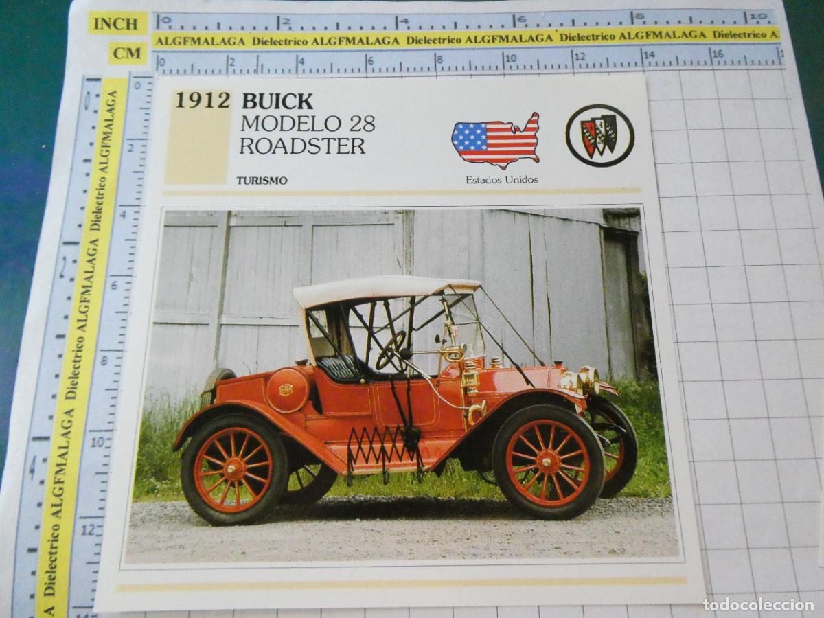 Cars and Motorcycles: TARJETA FICHA T&Eacute;CNICA COCHES COLECCI&Oacute;N PLANETA AGOSTINI ESTADOS UNIDOS. 1912 BUICK MODELO 28 1469