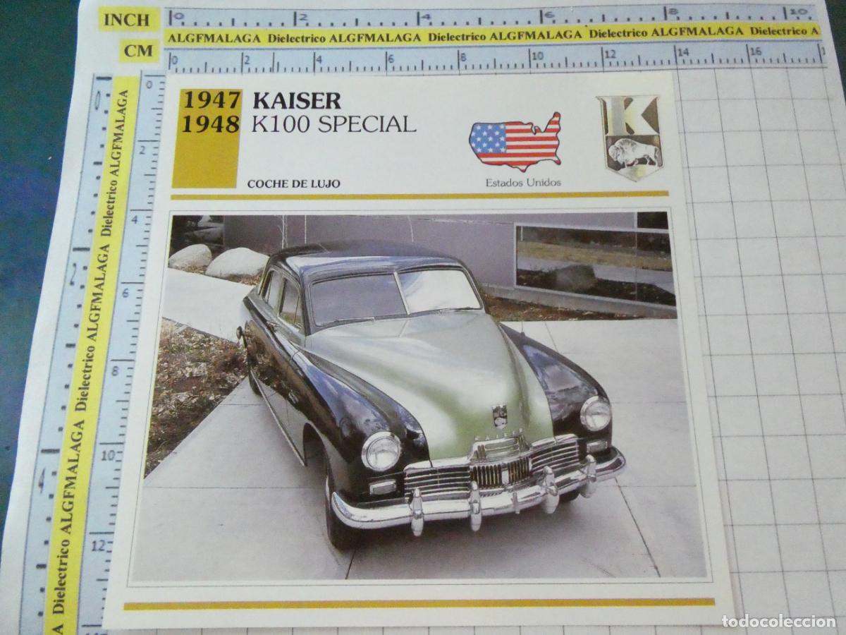 Cars and Motorcycles: TARJETA FICHA T&Eacute;CNICA COCHES COLECCI&Oacute;N PLANETA AGOSTINI ESTADOS UNIDOS. 1947 KAISER K100 1473