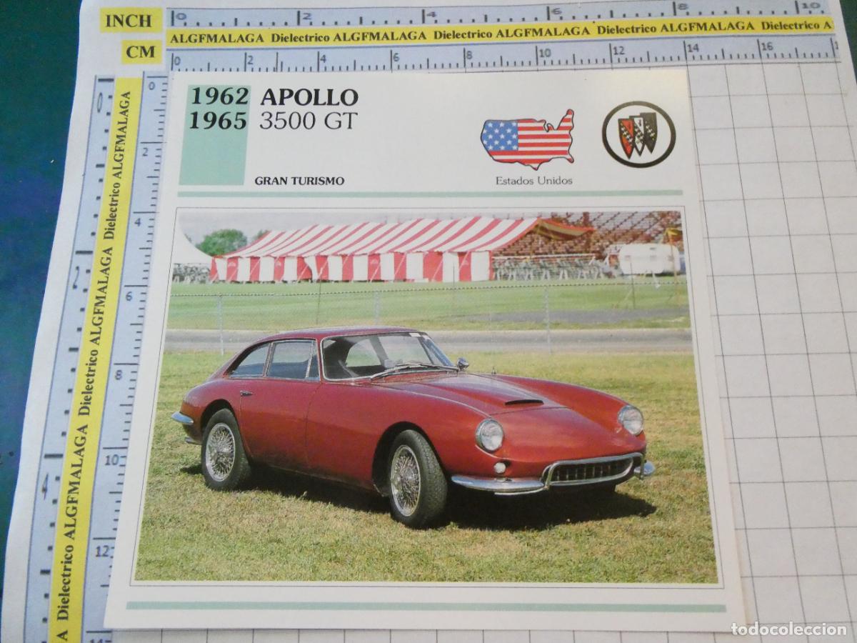 Cars and Motorcycles: TARJETA FICHA T&Eacute;CNICA COCHES COLECCI&Oacute;N PLANETA AGOSTINI ESTADOS UNIDOS. 1962 APOLLO 3500 GT 1475