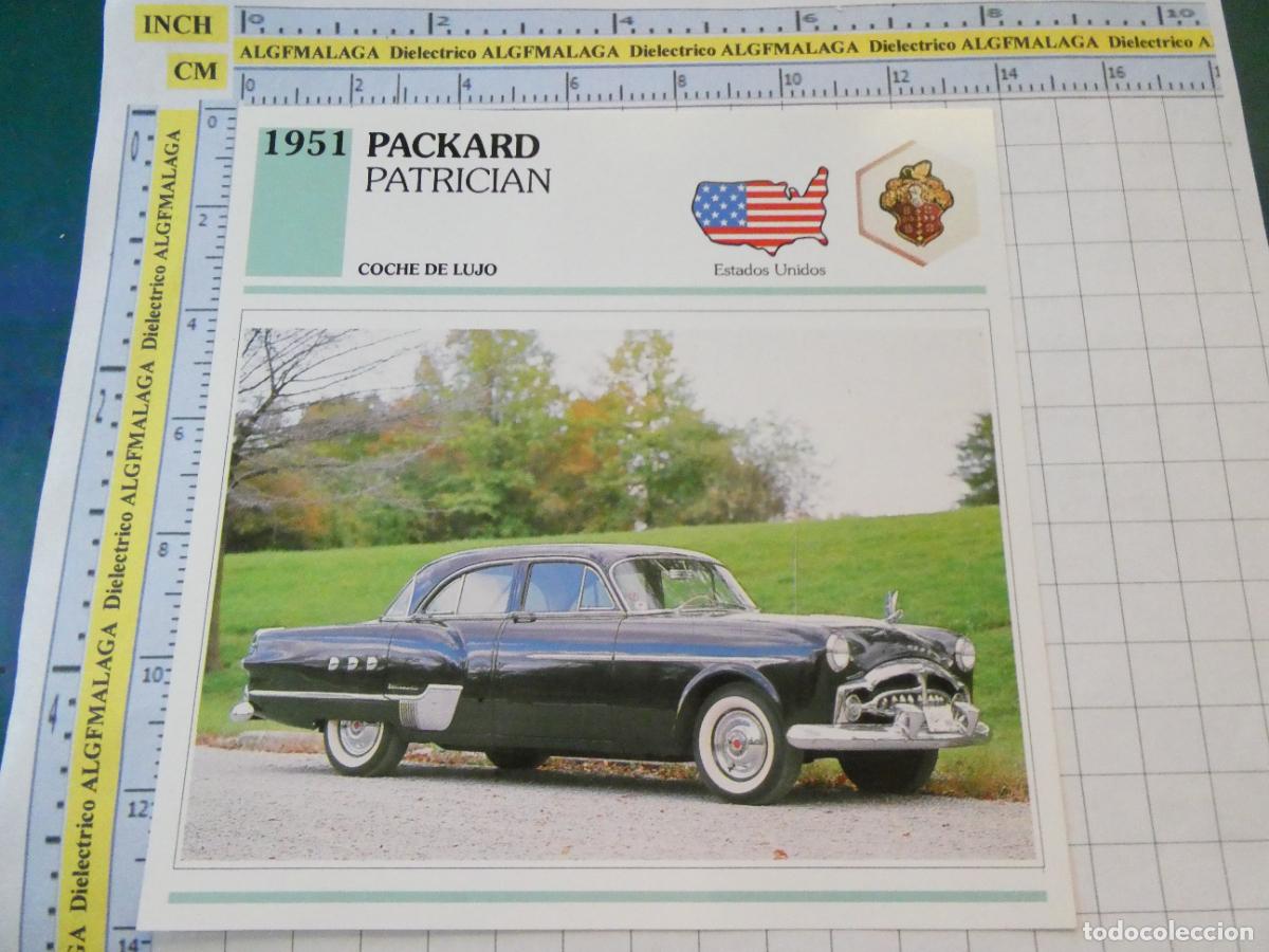 Cars and Motorcycles: TARJETA FICHA T&Eacute;CNICA COCHES COLECCI&Oacute;N PLANETA AGOSTINI ESTADOS UNIDOS. 1951 PACKARD PATRICIAN 1477