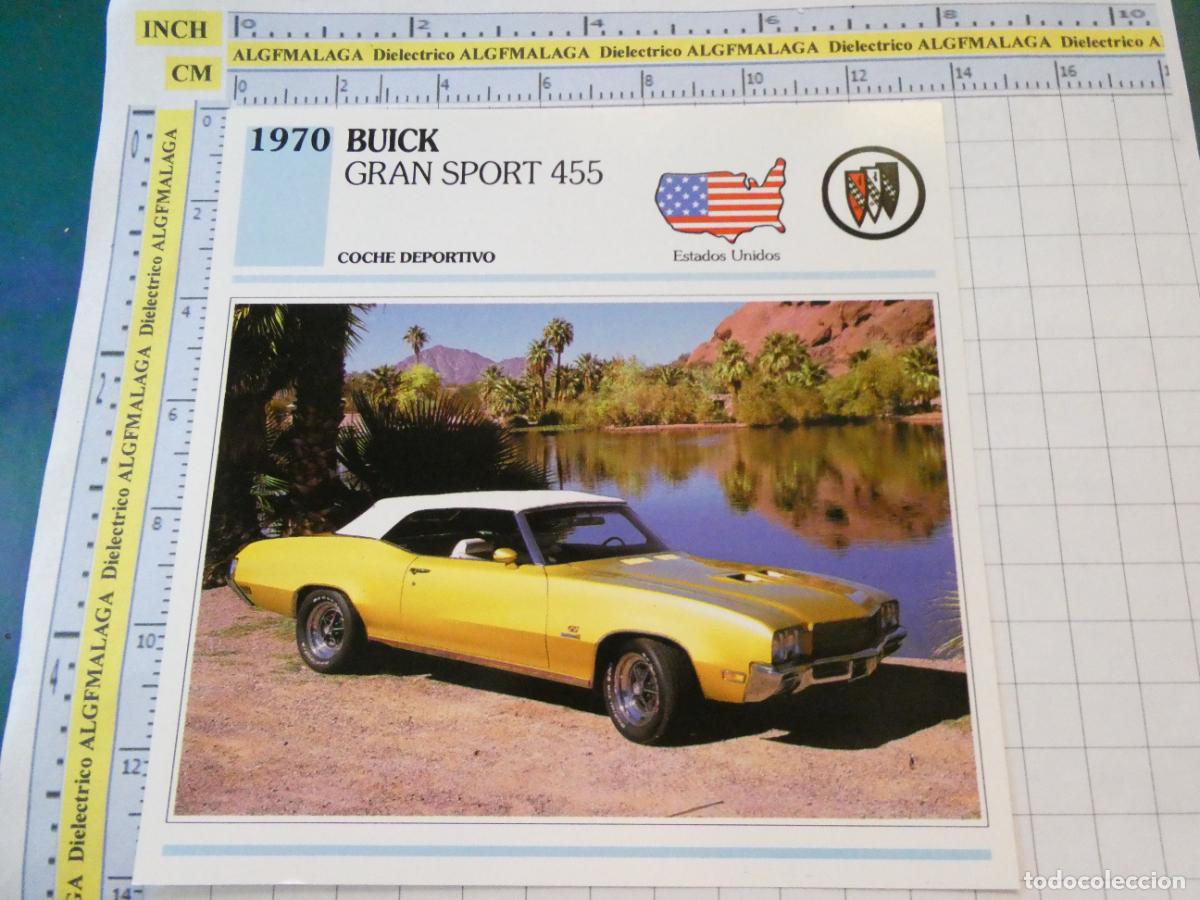 Cars and Motorcycles: TARJETA FICHA T&Eacute;CNICA COCHES COLECCI&Oacute;N PLANETA AGOSTINI ESTADOS UNIDOS. 1970 BUICK GRAN SPORT 1479