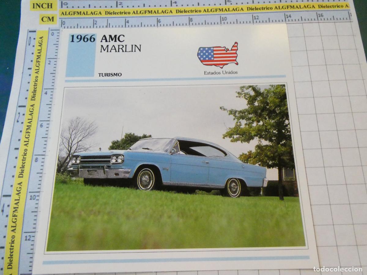 Cars and Motorcycles: TARJETA FICHA T&Eacute;CNICA COCHES COLECCI&Oacute;N PLANETA AGOSTINI ESTADOS UNIDOS. 1966 AMC MARLIN 1480