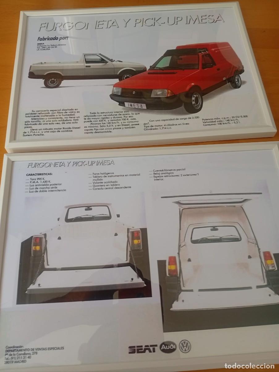 Autos und Motorr&auml;der: Seat Ronda furgoneta y pick-up Imesa cuadro publicidad antigua colecci&oacute;n