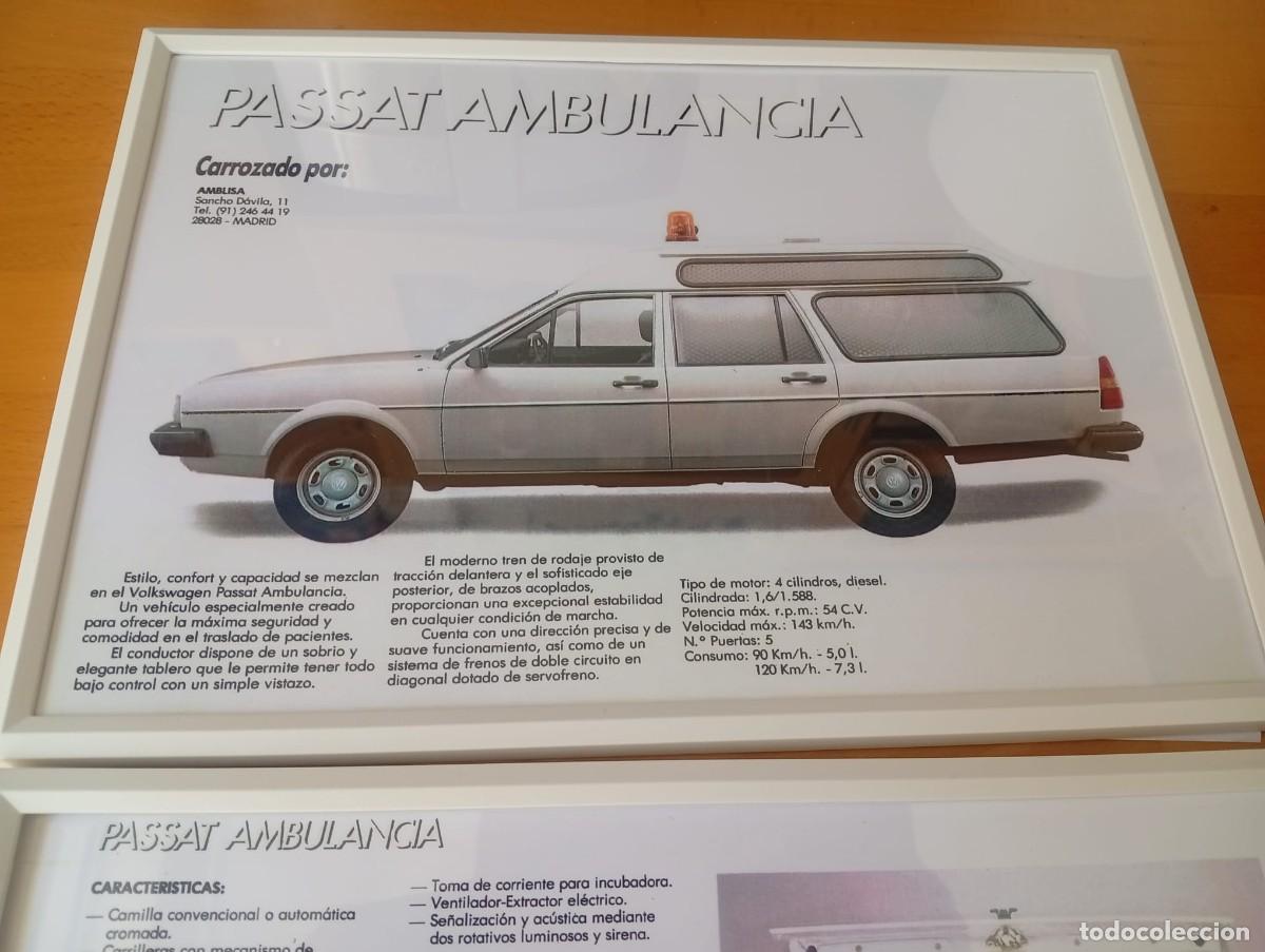 Voitures et Motocyclettes: Volkswagen Passat B2 ambulancia Amblisa cuadro publicidad antigua colecci&oacute;n