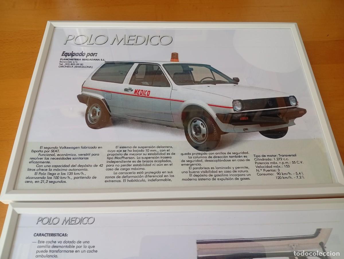 Voitures et Motocyclettes: Volkswagen Polo 86c M&eacute;dico planchister&iacute;a Bergadana cuadro publicidad antigua colecci&oacute;n