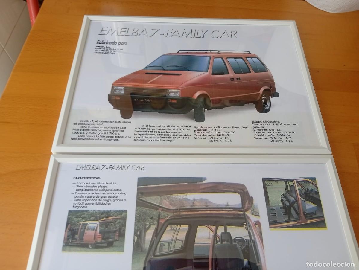 Voitures et Motocyclettes: Seat Emelba 7 Family Car cuadro publicidad antigua colecci&oacute;n
