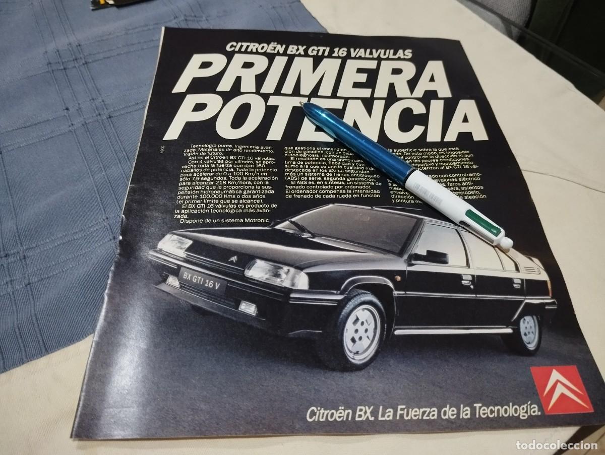 Voitures et Motocyclettes: COCHE CITRO&Euml;N B GTI 16 V&Aacute;LVULAS CLIPPING ANUNCIO PUBLICIDAD REVISTA 1988