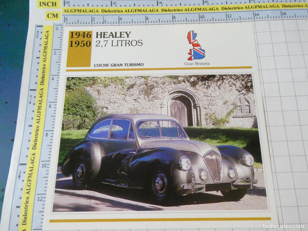 Voitures et Motocyclettes: TARJETA FICHA T&Eacute;CNICA COCHES COLECCI&Oacute;N PLANETA AGOSTINI REINO UNIDO 1946 HEALEY 2,7L 1481