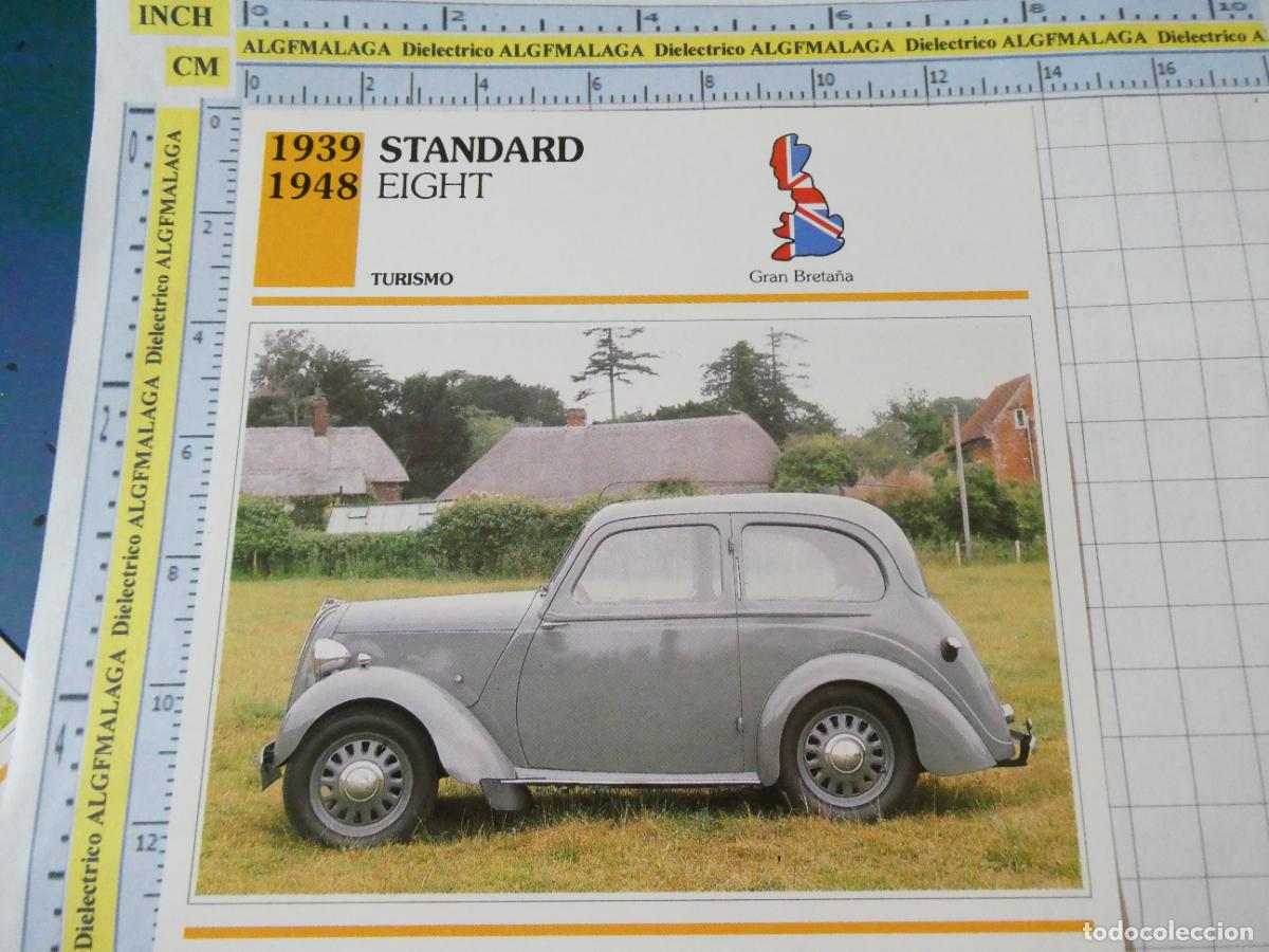 Voitures et Motocyclettes: TARJETA FICHA T&Eacute;CNICA COCHES COLECCI&Oacute;N PLANETA AGOSTINI REINO UNIDO 1939 STANDARD EIGHT 1485