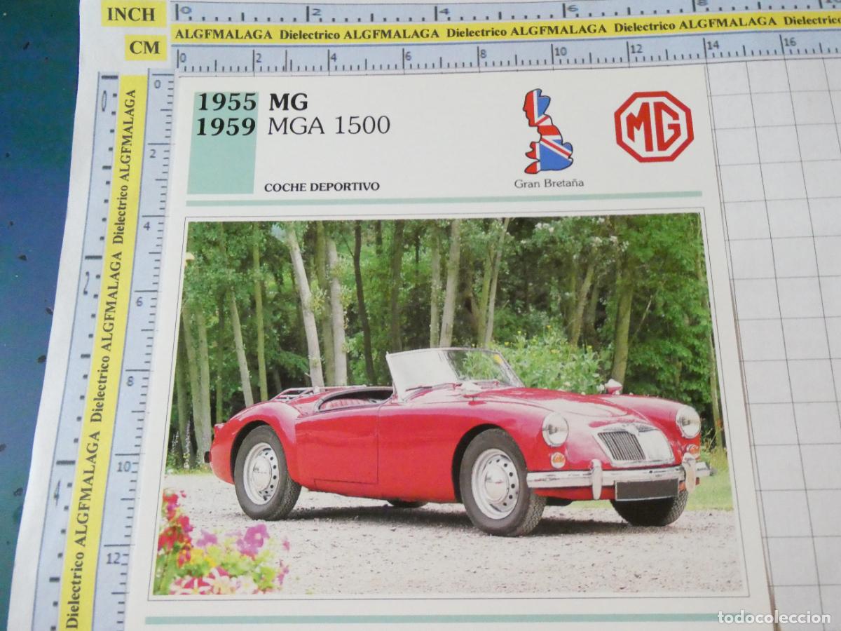 Voitures et Motocyclettes: TARJETA FICHA T&Eacute;CNICA COCHES COLECCI&Oacute;N PLANETA AGOSTINI REINO UNIDO 1955 MGA 1500 1486