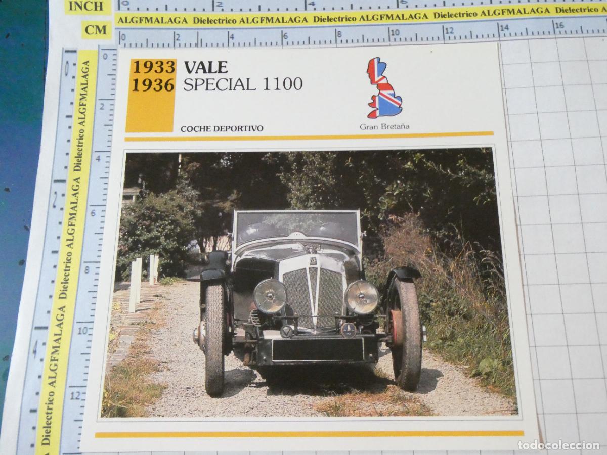 Voitures et Motocyclettes: TARJETA FICHA T&Eacute;CNICA COCHES COLECCI&Oacute;N PLANETA AGOSTINI REINO UNIDO 1933 VALE SPECIAL 1100 1488