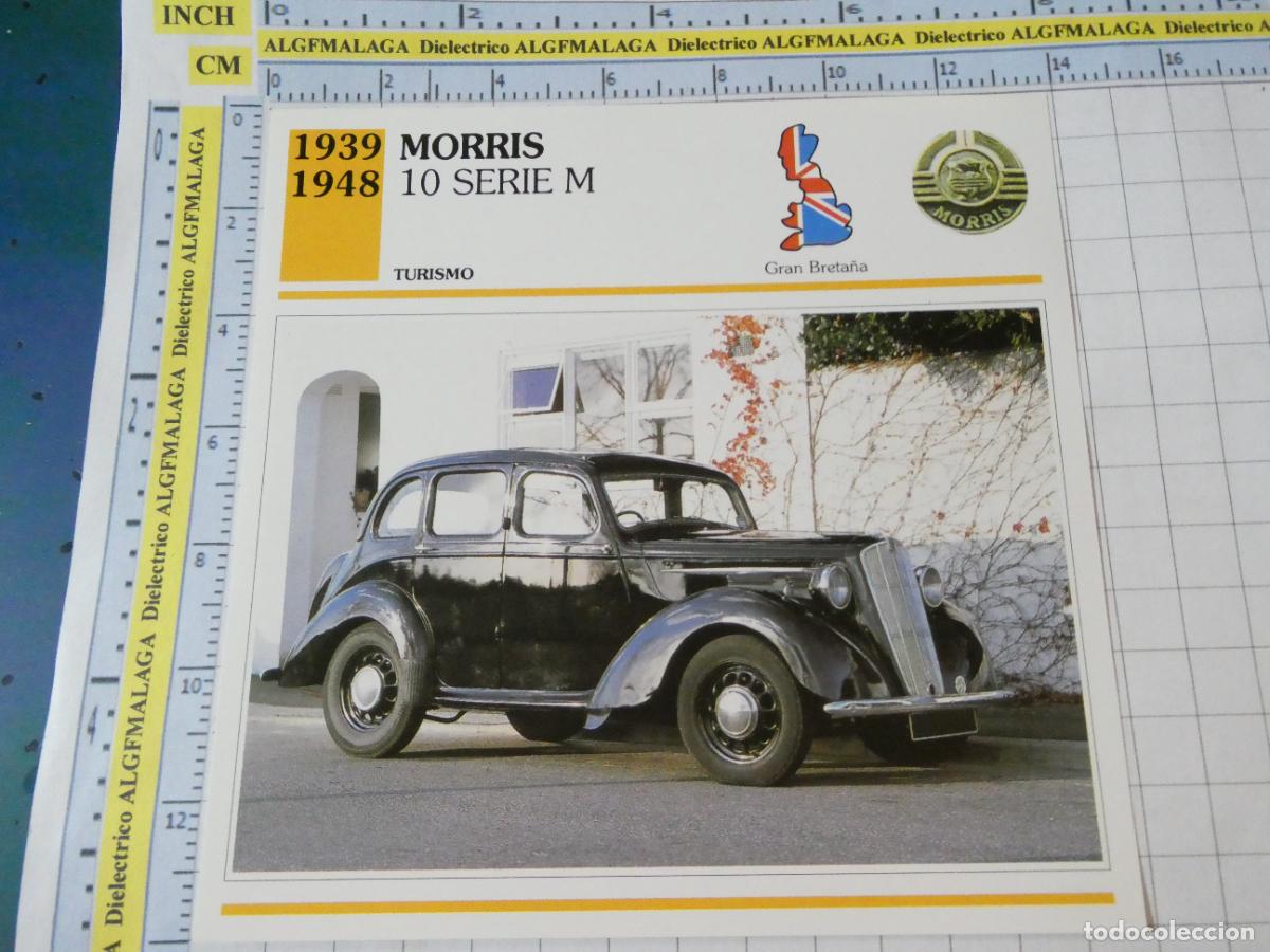 Voitures et Motocyclettes: TARJETA FICHA T&Eacute;CNICA COCHES COLECCI&Oacute;N PLANETA AGOSTINI REINO UNIDO 1939 MORRIS 10 M 1489