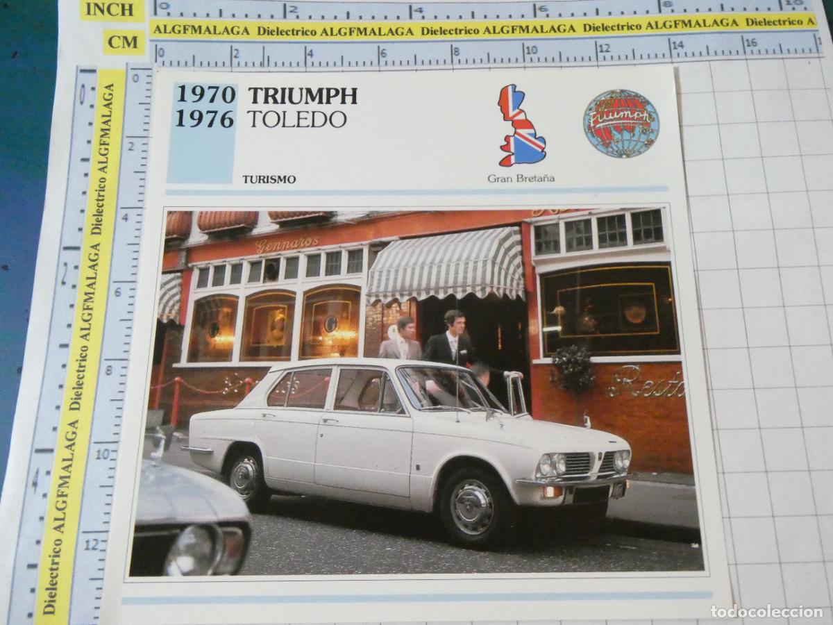 Voitures et Motocyclettes: TARJETA FICHA T&Eacute;CNICA COCHES COLECCI&Oacute;N PLANETA AGOSTINI REINO UNIDO 1970 TRIUMPH TOLEDO 1494