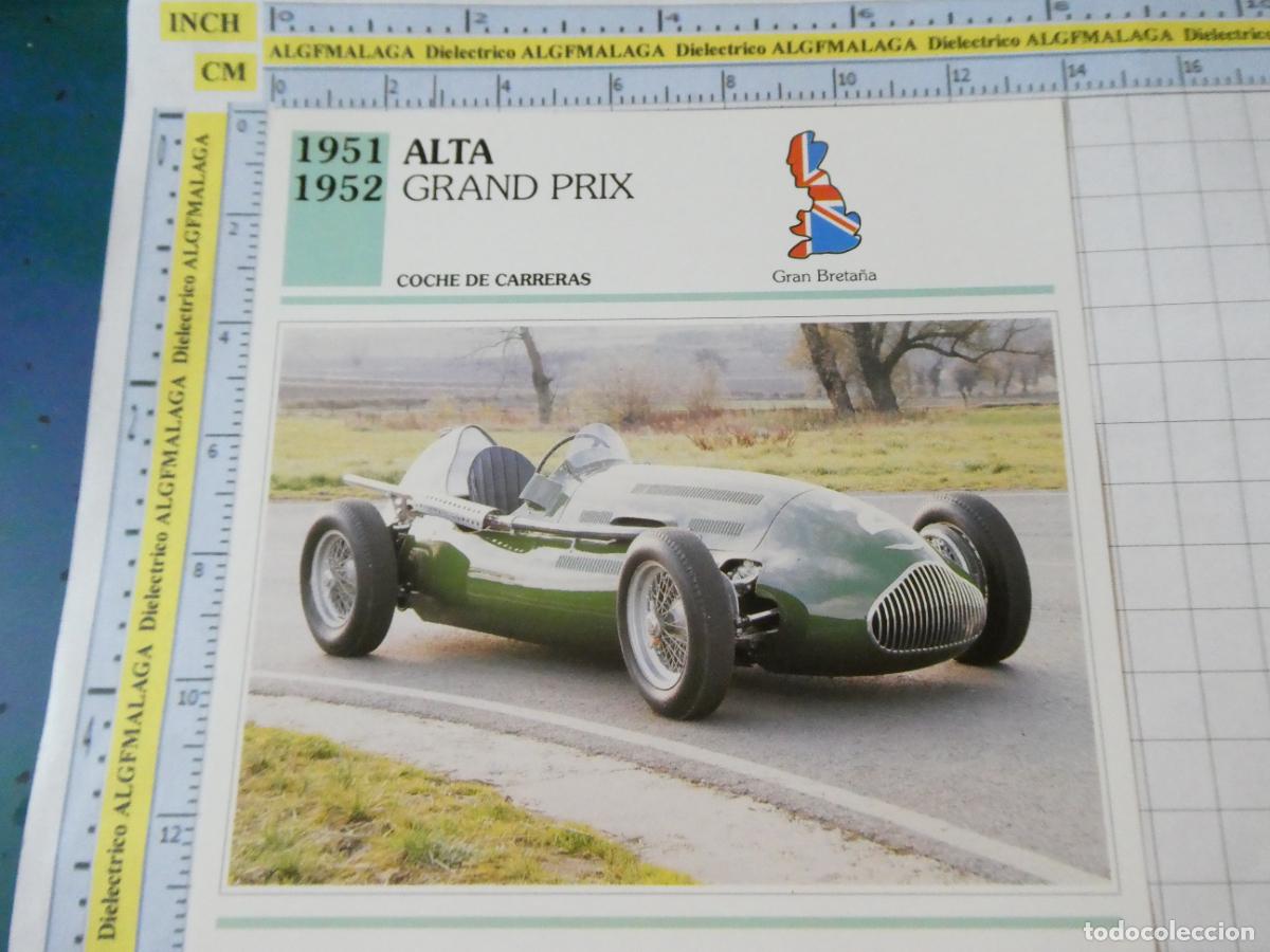 Voitures et Motocyclettes: TARJETA FICHA T&Eacute;CNICA COCHES COLECCI&Oacute;N PLANETA AGOSTINI REINO UNIDO 1951 ALTA GRAND PRIX 1496