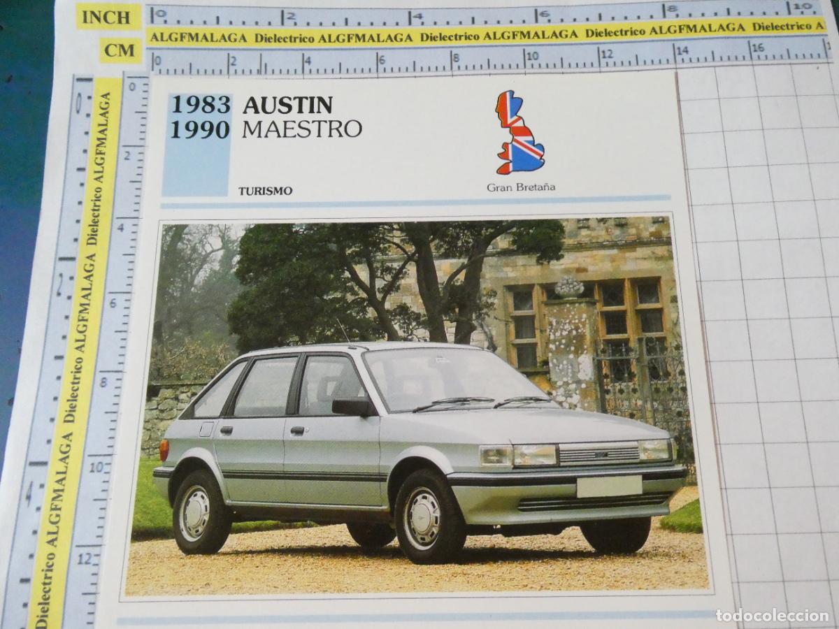 Coches y motocicletas: TARJETA FICHA T&Eacute;CNICA COCHES COLECCI&Oacute;N PLANETA AGOSTINI REINO UNIDO 1983 AUSTIN MAESTRO 1502