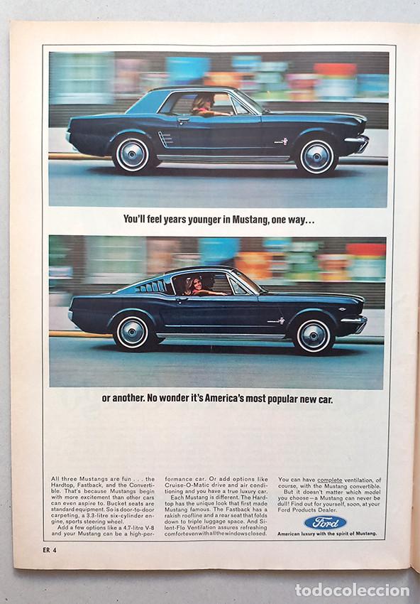Cars and Motorcycles: Ford Mustang 1966. Recorte publicidad