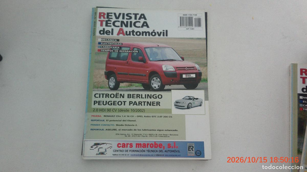 Voitures et Motocyclettes: REVISTA TECNICA DEL AUTOMOVIL RTA 148 CITROEN BERLINGO PEUGEOT PARTNER