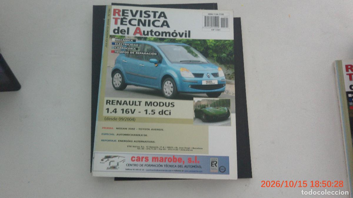 Voitures et Motocyclettes: REVISTA TECNICA DEL AUTOMOVIL RTA 150 RENAULT MODUS