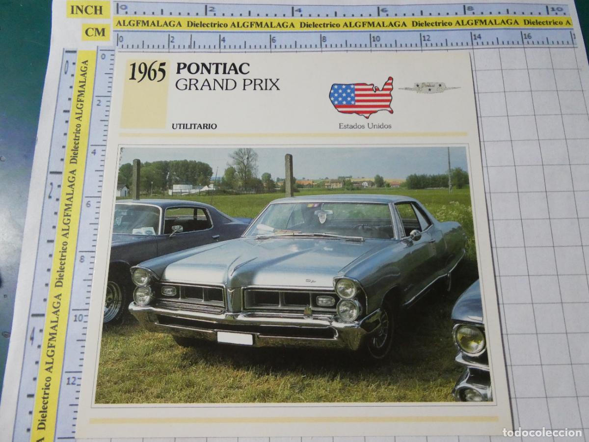 Voitures et Motocyclettes: TARJETA FICHA T&Eacute;CNICA COCHES COLECCI&Oacute;N PLANETA AGOSTINI ESTADOS UNIDOS 1965 PONTIAC GRAND PRIX 1505