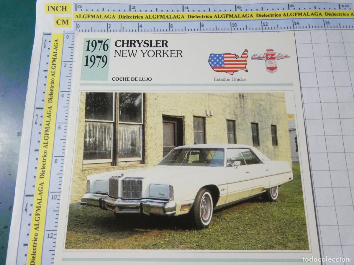 Voitures et Motocyclettes: TARJETA FICHA T&Eacute;CNICA COCHES COLECCI&Oacute;N PLANETA AGOSTINI ESTADOS UNIDOS 1976 CHRYSLER NEW YORKER 1507
