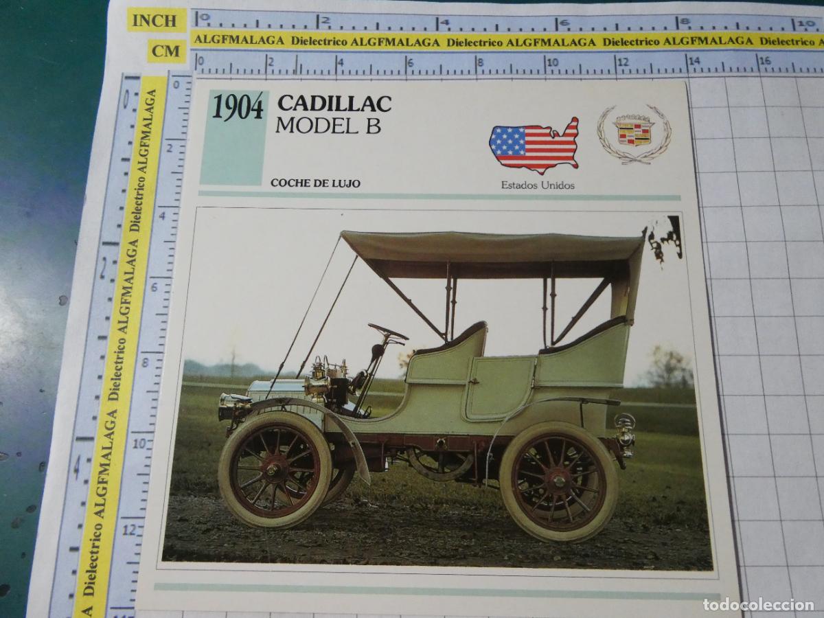 Voitures et Motocyclettes: TARJETA FICHA T&Eacute;CNICA COCHES COLECCI&Oacute;N PLANETA AGOSTINI ESTADOS UNIDOS 1904 CADILLAC MODEL B 1508