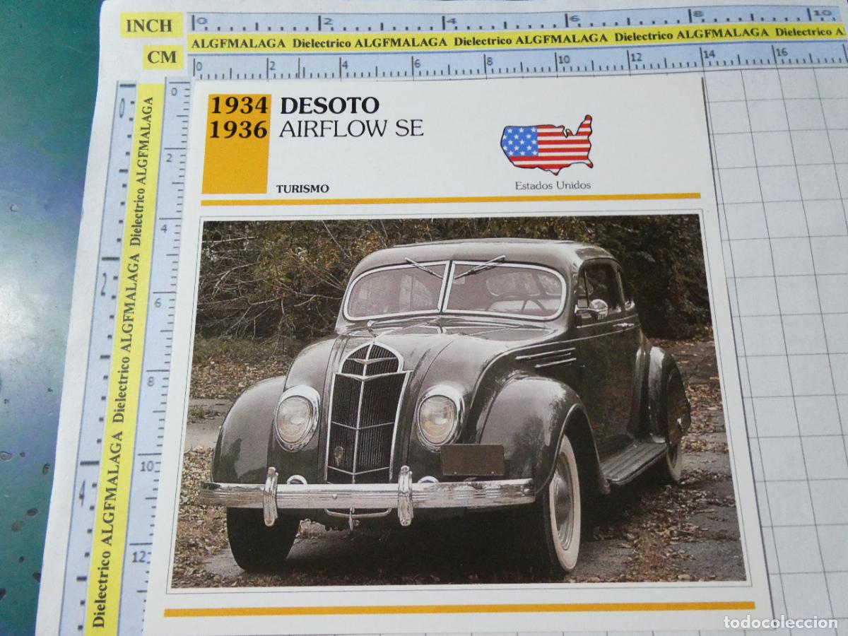 Autos und Motorr&auml;der: TARJETA FICHA T&Eacute;CNICA COCHES COLECCI&Oacute;N PLANETA AGOSTINI ESTADOS UNIDOS 1934 DESOTO AIRFLOW 1513
