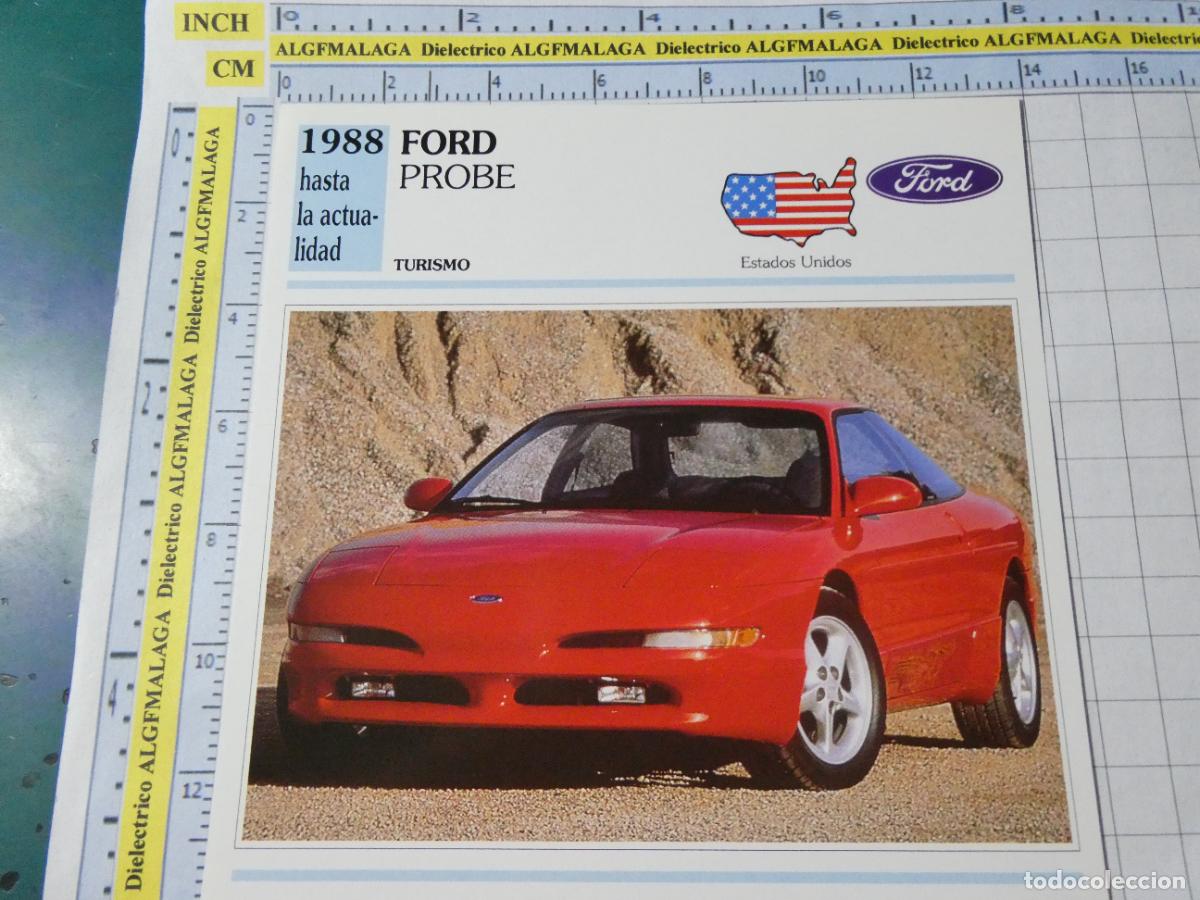 Voitures et Motocyclettes: TARJETA FICHA T&Eacute;CNICA COCHES COLECCI&Oacute;N PLANETA AGOSTINI ESTADOS UNIDOS 1988 FORD PROBE 1515