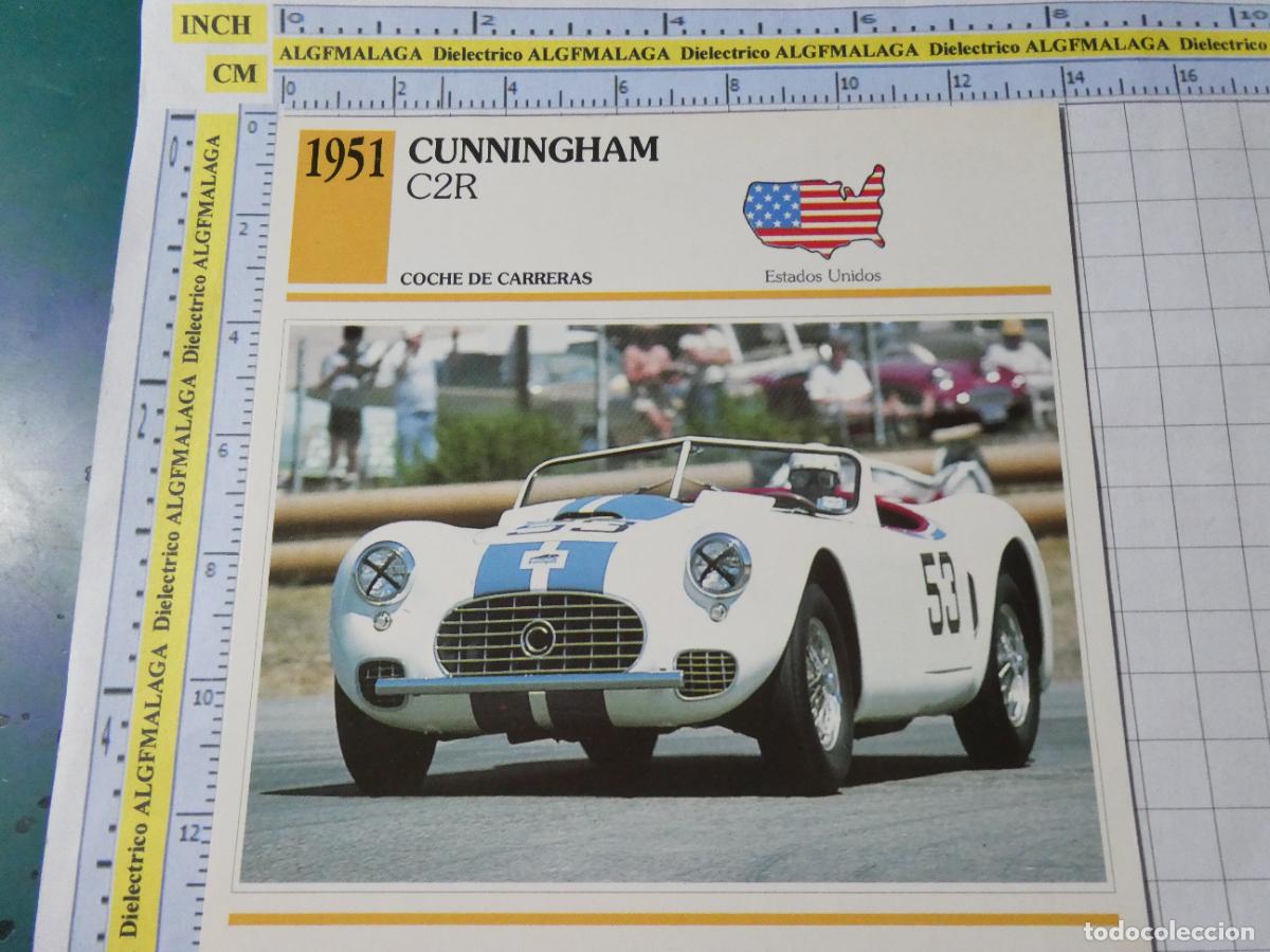 Voitures et Motocyclettes: TARJETA FICHA T&Eacute;CNICA COCHES COLECCI&Oacute;N PLANETA AGOSTINI ESTADOS UNIDOS 1951 CUNNINGHAM C2R 1516