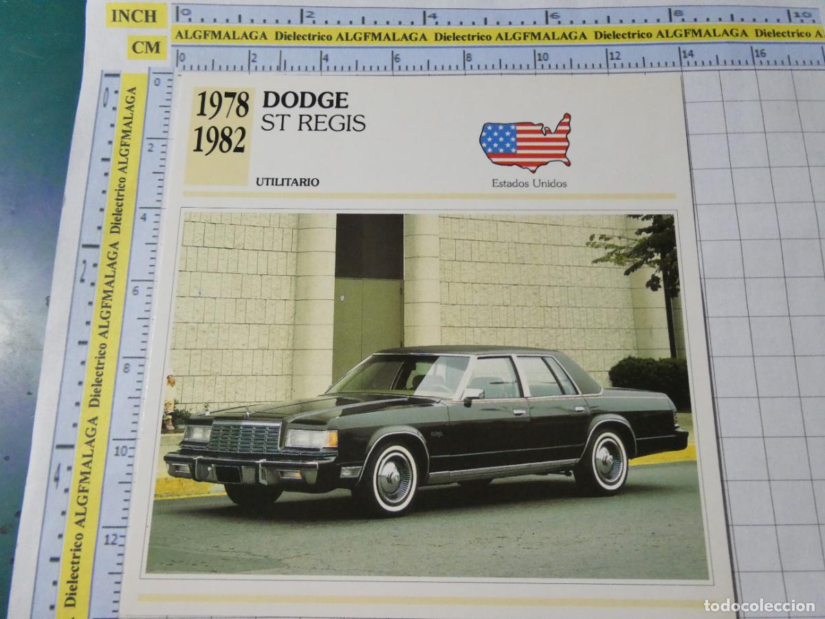 Voitures et Motocyclettes: TARJETA FICHA T&Eacute;CNICA COCHES COLECCI&Oacute;N PLANETA AGOSTINI ESTADOS UNIDOS 1978 DODGE ST REGIS 1518