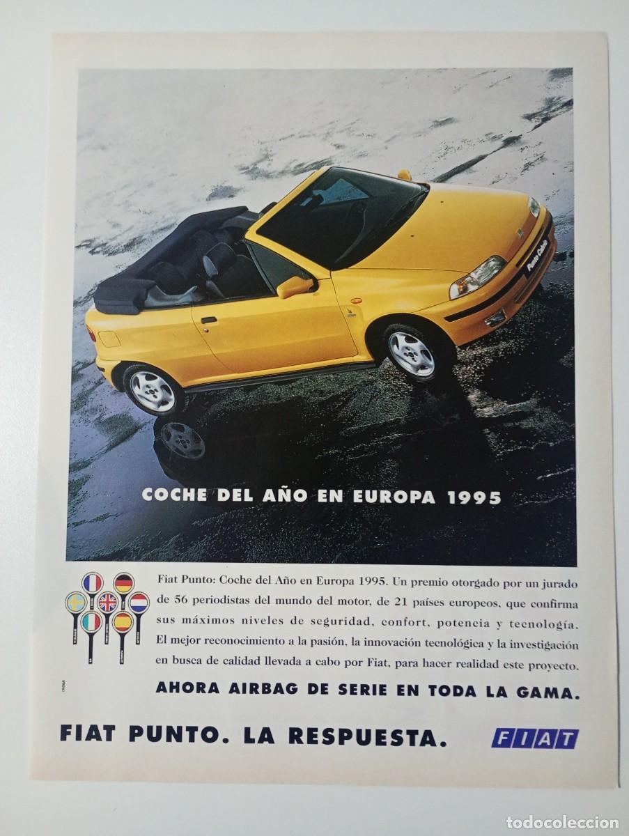 Coches y motocicletas: Publicidad Fiat Punto Cabrio 1995 Spanish Magazine Advertising 30x23 cm