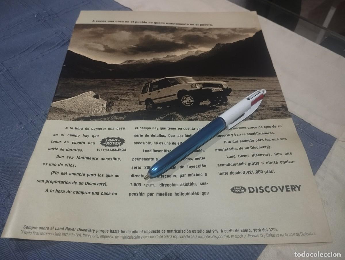 Coches y motocicletas: LAND ROVER DISCOVERYCLIPPING ANUNCIO PUBLICIDAD REVISTA 1996