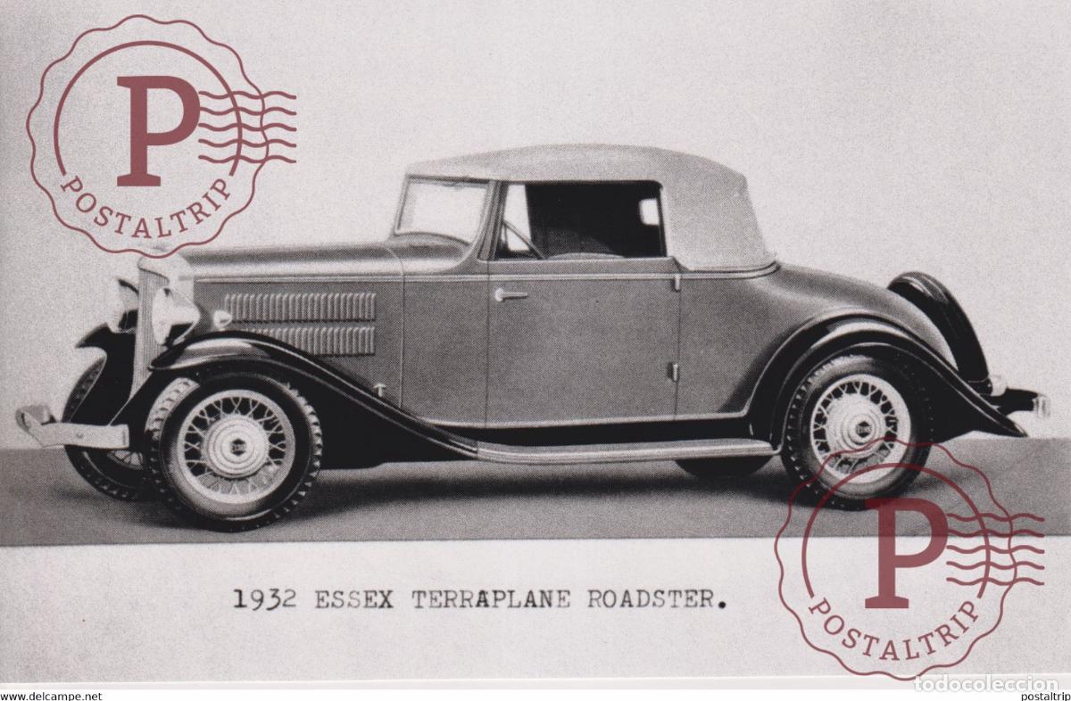 Coches y motocicletas: ESSEX TERRAPLANE ROADSTER 1932 6 CYLINDER FACTORY COACHWORK 20,5*13CM USA MOTOR CARS COCHES Bryan G