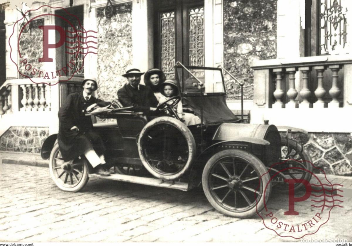 Coches y motocicletas: LES COUSINS CANET GASTON CHENEAU ET SON FILS PIERRE AUTOMOBILE 17.5*13CM MOTOR CARS COCHES Bryan Go