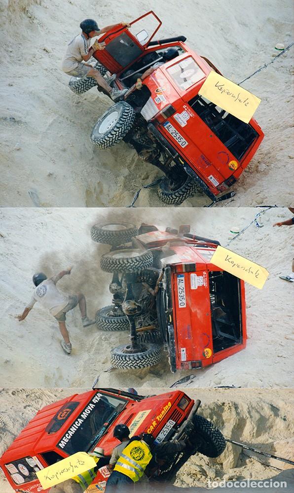 Coches y motocicletas: Land-Rover Defender Team Mec&aacute;nica Moya 4x4 3 fotograf&iacute;as 25x18cm IV Sursalvaje Almer&iacute;a 2003