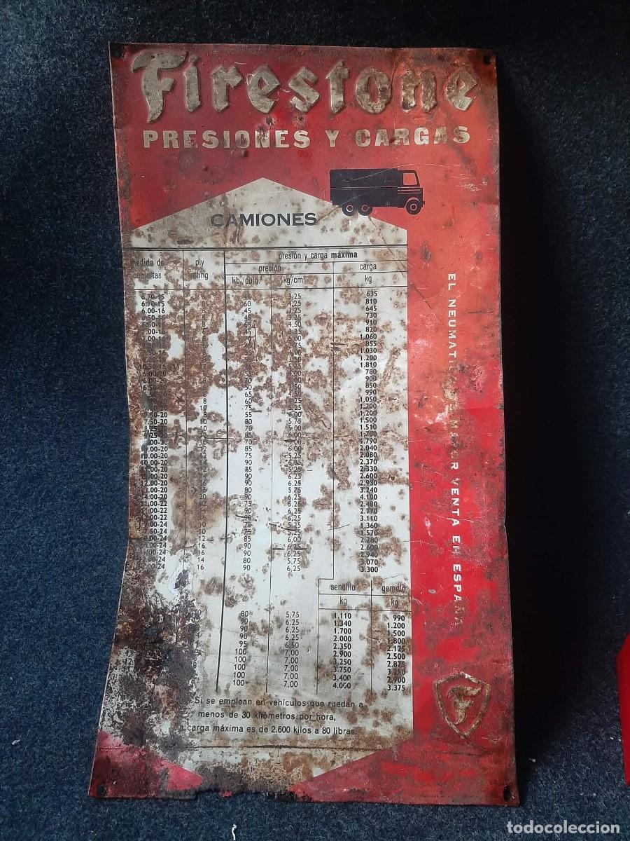 Coches y motocicletas: cartel firestone estampado litografico ORIGINAL