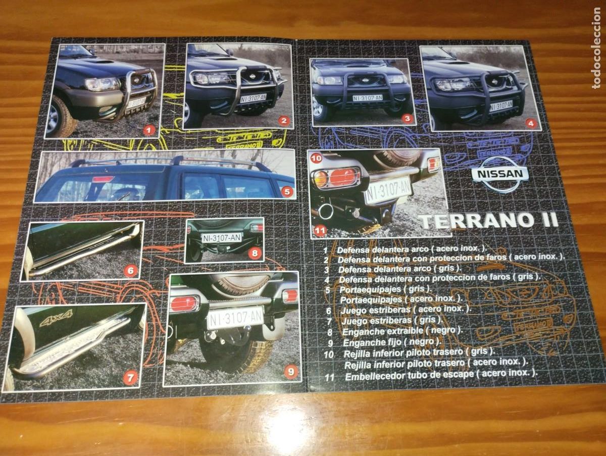 Coches y motocicletas: Hoja accesorios para Nissan Terrano II