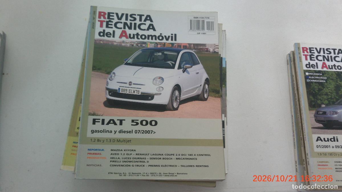 Coches y motocicletas: REVISTA TECNICA DEL AUTOMOVIL RTA 185 FIAT 500 GASOLINA Y DIESEL 2007