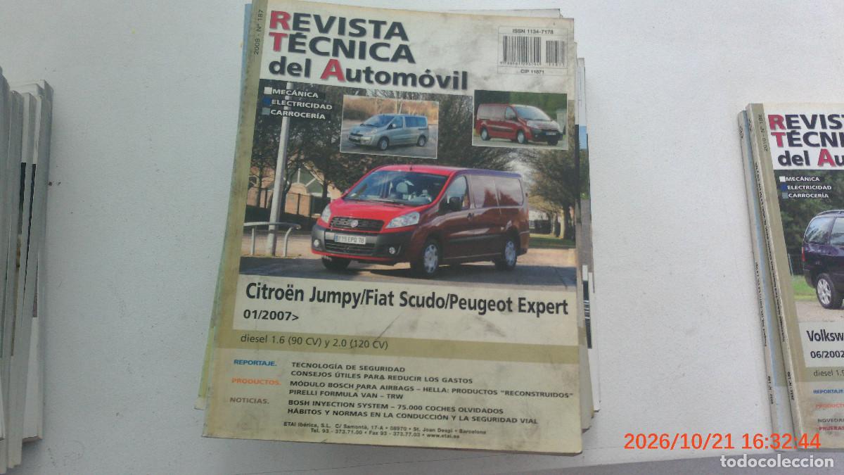 Coches y motocicletas: REVISTA TECNICA DEL AUTOMOVIL RTA 187 CITROEN JUMPY FIAT SCUDO PEUGETO EXPERT 2007