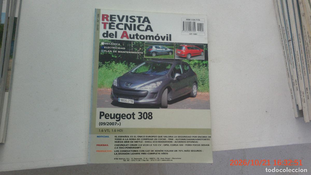 Coches y motocicletas: REVISTA TECNICA DEL AUTOMOVIL RTA 189 PEUGEOT 308 2007