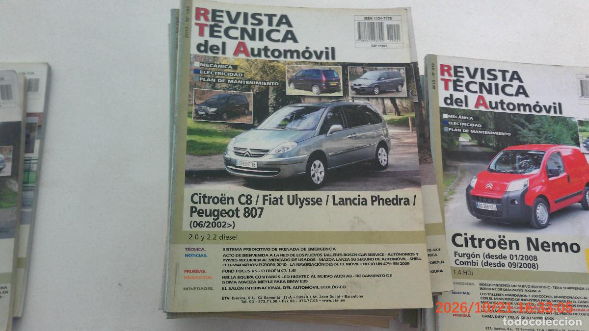 Coches y motocicletas: REVISTA TECNICA DEL AUTOMOVIL RTA 192 CITROEN C8 FIAT ULYSSE LANCIA PHEDRA PEUGEOT 807