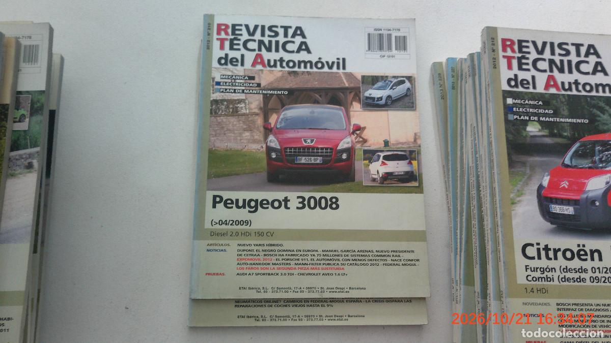 Coches y motocicletas: REVISTA TECNICA DEL AUTOMOVIL RTA 210 PEUGEOT 3008 2009