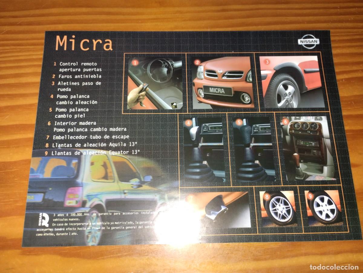 Coches y motocicletas: Lote 4 hojas accesorios Nissan Micra K11
