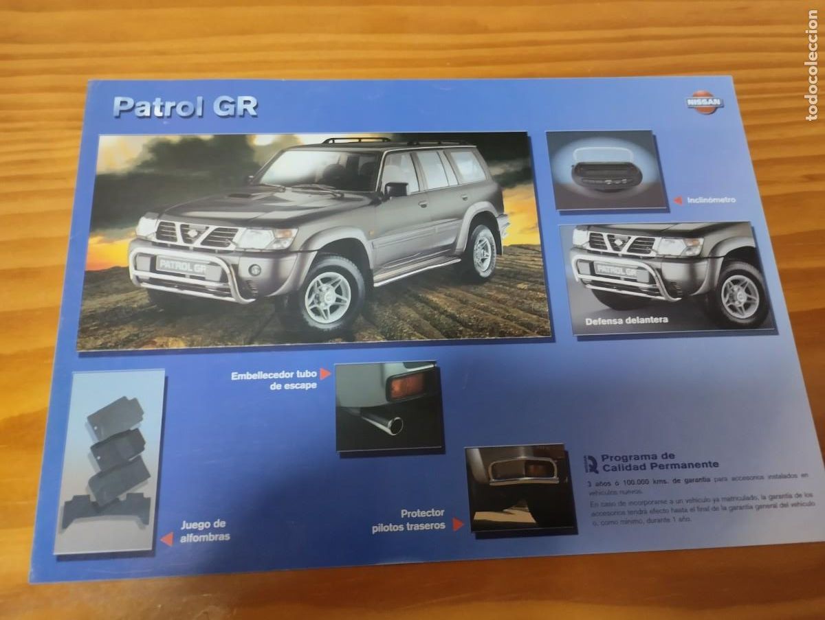 Coches y motocicletas: Lote 2 hojas accesorios Nissan Patrol GR