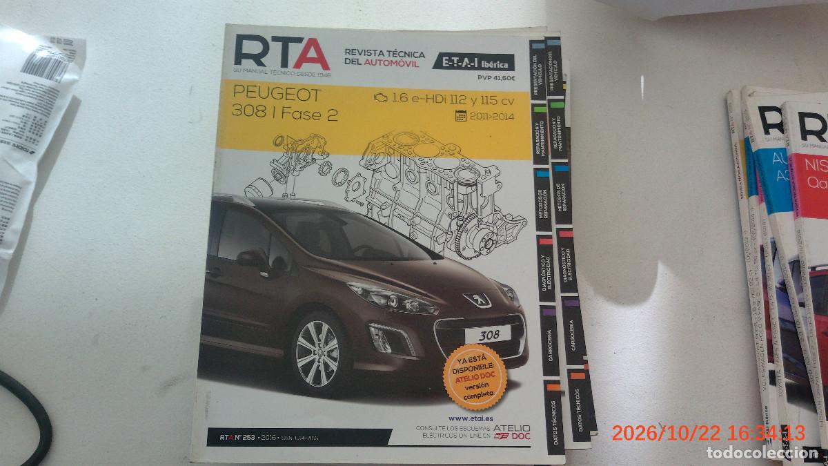 Coches y motocicletas: REVISTA TECNICA AUTOMOVIL RTA 253 PEUGEOT 308 I FASE 2
